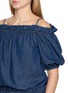  - MO&CO. - Off Shoulder Denim Top