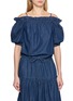 MO&CO. Off Shoulder Denim Top