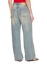 Back View - Click To Enlarge - MO&CO. - Wide Leg Light Wash Jeans