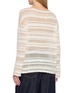 Back View - Click To Enlarge - MO&CO. - Striped Knit Sweater