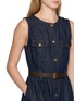  - MO&CO. - Belted Denim Dress