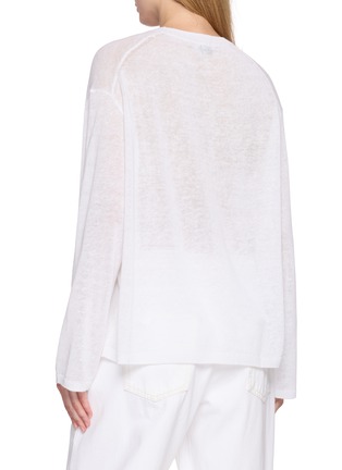 Back View - Click To Enlarge - MO&CO. - x MOOMIN Long Sleeve Linen Cotton Knit Top