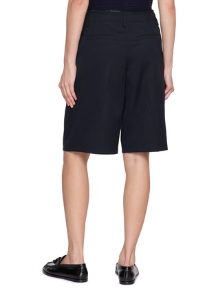 Back View - Click To Enlarge - MO&CO. - Pleated Front Knit Shorts