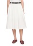MO&CO. Include Belted A-line Cotton Blend Skirt