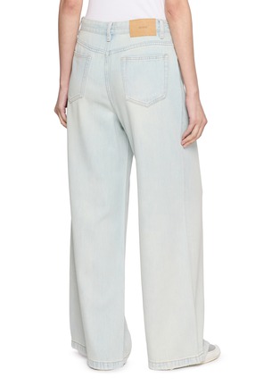 Back View - Click To Enlarge - MO&CO. - Drawstring Waistband Wide Leg Jeans