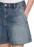  - MO&CO. - Washed Denim Shorts
