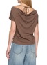 Back View - Click To Enlarge - MO&CO. - Tie Back Ruched Silk Blend Top