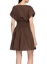 Back View - Click To Enlarge - MATTEAU - Shirred Waist Cotton Mini Dress