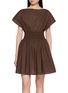 MATTEAU Shirred Waist Cotton Mini Dress