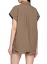 Back View - Click To Enlarge - MATTEAU - Cap Sleeve Cotton Shirt