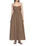 MATTEAU Gathered Bodice Cotton Midi Dress