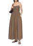 Figure View - Click To Enlarge - MATTEAU - Gathered Bodice Cotton Midi Dress