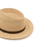 Detail View - Click To Enlarge - BORSALINO - Striped Ribbon Trim Raffia Hat