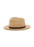 BORSALINO Striped Ribbon Trim Raffia Hat