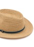 Detail View - Click To Enlarge - BORSALINO - Striped Ribbon Trim Raffia Hat