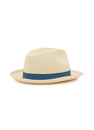Figure View - Click To Enlarge - BORSALINO - Ribbon Trim Woven Straw Hat
