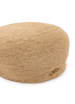 Detail View - Click To Enlarge - BORSALINO - Crochet Raffia Flat Cap