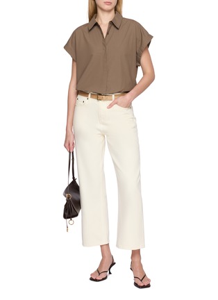 Figure View - Click To Enlarge - NOIR - Cropped Denim Jeans