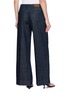 Back View - Click To Enlarge - NOIR - Wide Leg Denim Jeans