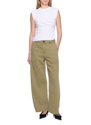 Figure View - Click To Enlarge - NOIR - Cotton Berrel Pants