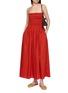 Figure View - Click To Enlarge - MATTEAU - Shirred Bodice Cotton Maxi Dress