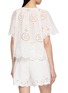Back View - Click To Enlarge - MATTEAU - Short Sleeve Floral Broderie Cotton Blouse