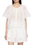 MATTEAU Short Sleeve Floral Broderie Cotton Blouse