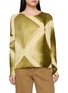 SUZUSAN Cross Print Seamless Sweater