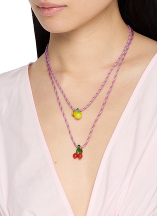 Figure View - Click To Enlarge - SORBET ISLAND - Lemon Charm Adjustable Necklace