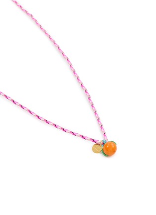 Detail View - Click To Enlarge - SORBET ISLAND - Orange Charm Adjustable Necklace