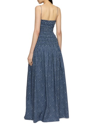Back View - Click To Enlarge - MATTEAU - Shirred Drop Waist Printed Maxi Dress