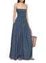 Figure View - Click To Enlarge - MATTEAU - Shirred Drop Waist Printed Maxi Dress