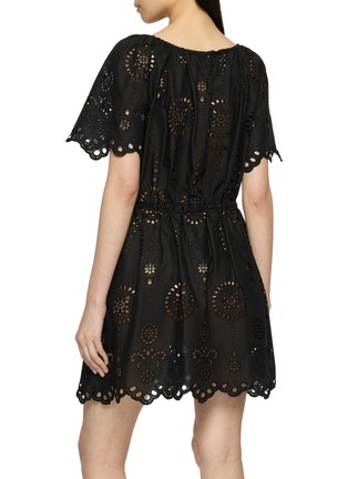 Back View - Click To Enlarge - MATTEAU - Broderie Scalloped Hem Cotton Mini Dress