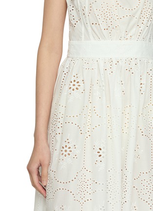  - MATTEAU - Broderie Shoulder Tie Cotton Midi Dress