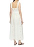 Back View - Click To Enlarge - MATTEAU - Broderie Shoulder Tie Cotton Midi Dress