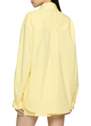 Back View - Click To Enlarge - MATTEAU - Relaxed Single Pocket Cotton Shirt