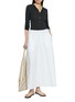 Figure View - Click To Enlarge - MATTEAU - Drawcord Cotton Midi Skirt