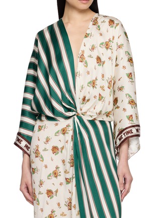  - ME369 - Camila Twisted Mixed Print Midi Dress