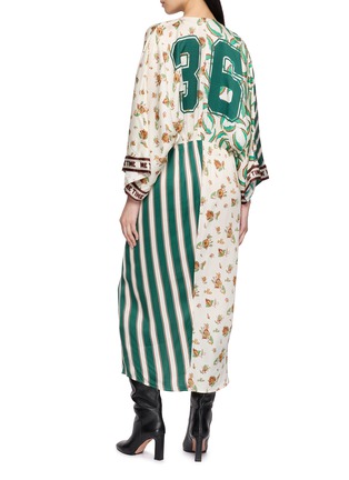 Back View - Click To Enlarge - ME369 - Camila Twisted Mixed Print Midi Dress