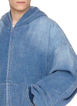  - ALEXANDERWANG - Oversized Brushed Denim Hoodie