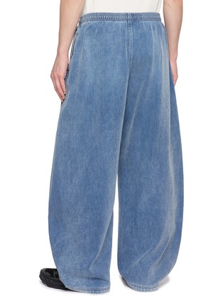 Back View - Click To Enlarge - ALEXANDERWANG - Brushed Denim Wide Leg Pants