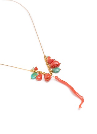 Detail View - Click To Enlarge - UNTITLEDITION - Gold Plated Vermeil Silver Natural Stones Necklace