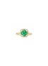 LC COLLECTION JEWELLERY 18K Gold Diamond Emerald Ring — HK 14/ EU 54