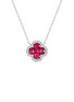 LC COLLECTION JEWELLERY 18K White Gold Diamond Ruby Necklace