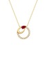 LC COLLECTION JEWELLERY 18K Gold Diamond Ruby Necklace