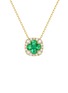 LC COLLECTION JEWELLERY 18K Gold Diamond Emerald Necklace