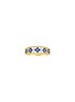 LC COLLECTION JEWELLERY Floral 14K Gold Diamond Blue Sapphire Ring — US 7