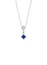 LC COLLECTION JEWELLERY 18K White Gold Diamond Blue Sapphire Necklace