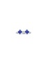 LC COLLECTION JEWELLERY Double Clover 18K White Gold Diamond Blue Sapphire Ring — Size HK 14/ EU 54