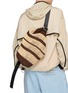 Front View - Click To Enlarge - LOEWE - Medium Loop Raffia Bucket Bag